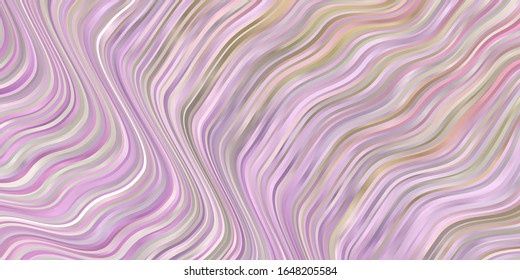 Light Multicolor vector template with curves. Bright sample with colorful bent lines, shapes. Template for your UI design.