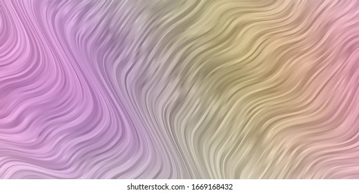 Light Multicolor vector template with curves. Bright sample with colorful bent lines, shapes. Template for your UI design.