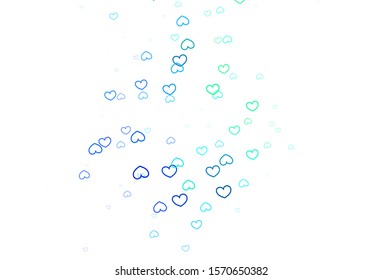 Light Multicolor vector template with doodle hearts. Blurred decorative design in doodle style with hearts. Design for your business advert of anniversary.