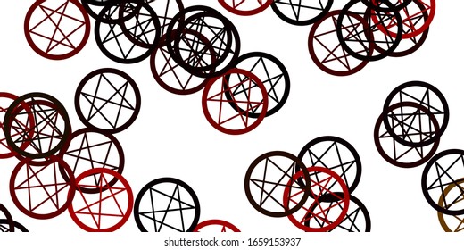 Light Multicolor vector template with esoteric signs. Abstract illustration with gothic gradient shapes. Simple base for your occult design.