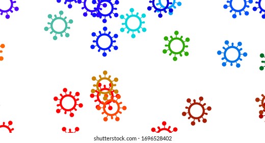 Light multicolor vector template with flu signs. Smart illustration with covid signs in decorative style. Best design for quarantine events.