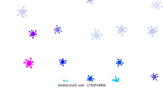 Light multicolor vector template with flu signs. Smart illustration with covid signs in decorative style. Simple design against epidemic information.