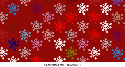 Light Multicolor vector template with flu signs. Simple design in abstract style with infection forms. Simple design against epidemic information.
