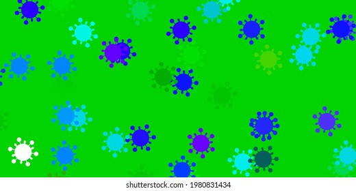 Light multicolor vector template with flu signs. Simple design in abstract style with infection forms. Simple drawing against danger fever.