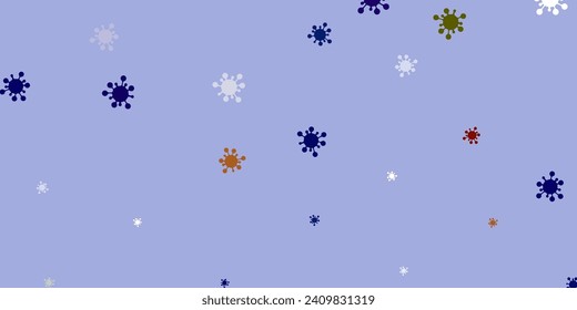 Light multicolor vector template with flu signs. Smart illustration with covid signs in decorative style. Simple design against epidemic information.