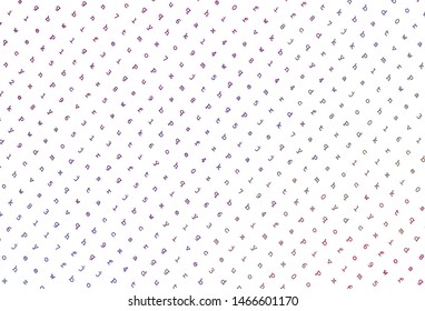 Light Multicolor vector template with isolated letters. Blurred design in simple style with signs of alphabet. Best design for a college poster, banner.