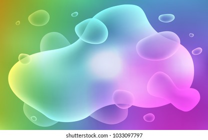 Light Multicolor vector template with lava shapes. Geometric illustration in memphis style with gradient.  A completely new template for your business design.