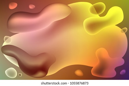 Light Multicolor vector template with lava shapes. Geometric illustration in memphis style with gradient.  Textured wave pattern for backgrounds.
