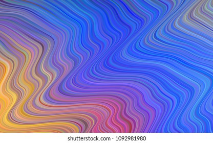 Light Multicolor vector template with lava shapes. Glitter abstract illustration with wry lines. A new texture for your  ad, booklets, leaflets.