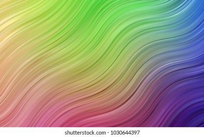 Light Multicolor vector template with lines, ovals. Brand-new colored illustration in marble style with gradient. Textured wave pattern for backgrounds.