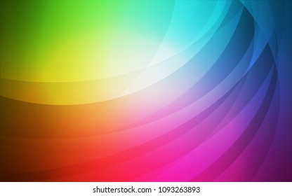 Light Multicolor vector template with lines, ovals. A vague circumflex abstract illustration with gradient. A completely new memphis design for your business.