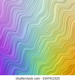 Light Multicolor vector template with lines. Bright sample with colorful bent lines, shapes. Pattern for busines booklets, leaflets