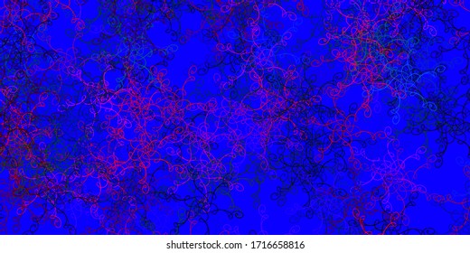 Light Multicolor vector template with lines. Bright sample with colorful bent lines, shapes. Pattern for websites, landing pages.