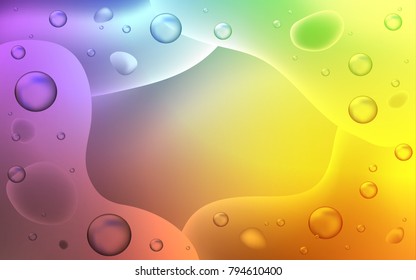 Light Multicolor vector template with lines, ovals. Creative illustration in halftone memphis style with gradient. Pattern for your business design.