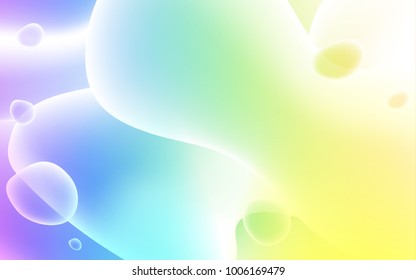 Light Multicolor vector template with liquid shapes. A vague circumflex abstract illustration with gradient. A new texture for your  ad, booklets, leaflets.