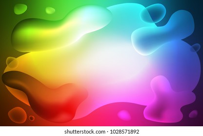 Light Multicolor vector template with liquid shapes. Colorful illustration in abstract memphis style with gradient. Textured wave pattern for backgrounds.