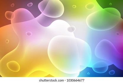 Light Multicolor vector template with liquid shapes. Shining crooked illustration in memphis style. The elegant pattern for brand book.