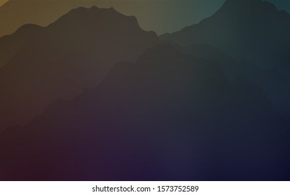 Light Multicolor vector template with liquid shapes. Glitter abstract illustration with wry lines. Mountain style for your business design.