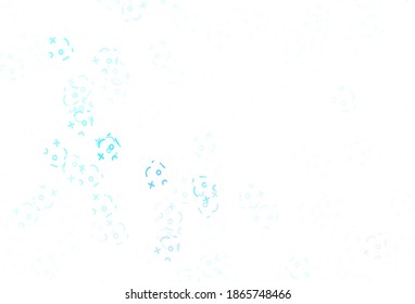 Light Multicolor vector template with math simbols. Colored mathematic signs with gradient on white background. Pattern for ad, booklets, leaflets of education.