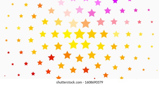 Light Multicolor vector template with neon stars. Colorful illustration in abstract style with gradient stars. Theme for cell phones.