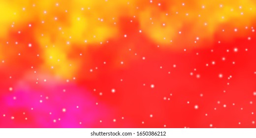 Light Multi color Vektorillustration Template mit Neon-Sternen. Farbige Illustration mit kleinen und großen Sternen. Muster für Webseiten, Landing-Seiten.