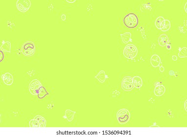 Light Multicolor vector template with organic meal. Glitter abstract sketch with gourmet food. Pattern for ad, booklets, leaflets of restaurants.