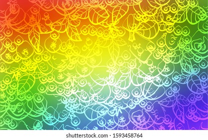 Light Multicolor vector template with organic meal. Blurred decorative design of snacks in doodle style. Template for meal cooking in kitchen.