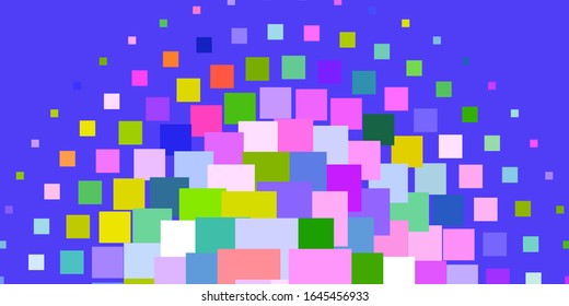 Plantilla vectorial multicolor ligera en rectángulos. Rectángulos con gradiente colorido sobre fondo abstracto. Patrón para anuncios, anuncios.