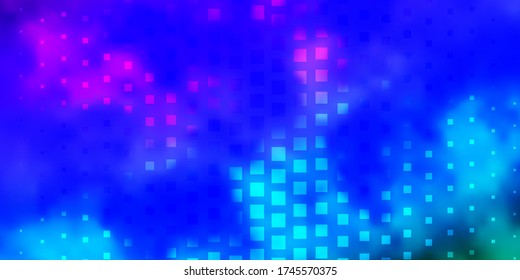 Light Multicolor vector template in rectangles. Rectangles with colorful gradient on abstract background. Best design for your ad, poster, banner.