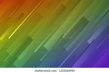 Light Multicolor vector template with repeated sticks. Shining colored illustration with sharp stripes. Template for your beautiful backgrounds.