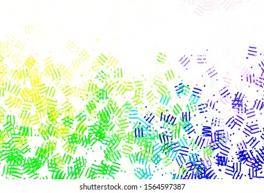 Light Multicolor vector template with repeated sticks, dots. Modern geometrical abstract illustration with Lines. Best design for your ad, poster, banner.