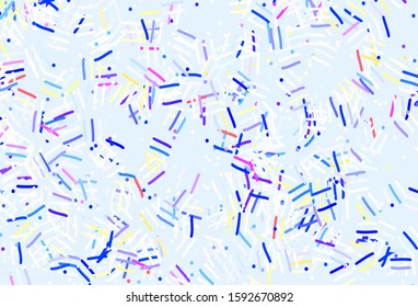 Light Multicolor vector template with repeated sticks, dots. Blurred decorative design in simple style with lines. Pattern for ad, booklets, leaflets.