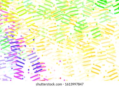 Light Multicolor vector template with repeated sticks. Lines on blurred abstract background with gradient. Pattern for ads, posters, banners.