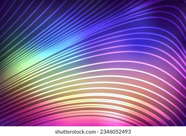 Plantilla vectorial de color Multicolor claro con palos repetidos. Líneas sobre fondo abstracto borroso con degradado. Patrón para anuncios, afiches, banners.