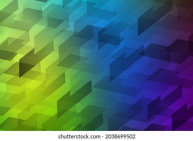 Light Multicolor vector template with rhombus. Modern abstract illustration with colorful rectangles. Smart design for your business advert.