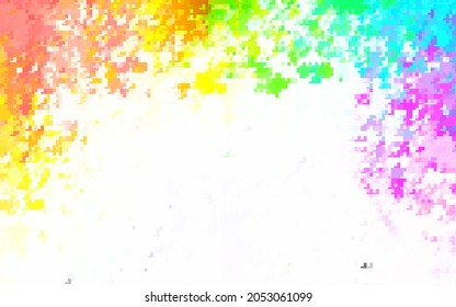 Plantilla vectorial multicolor ligera con rhombus. Ilustración de gradiente abstracto con rectángulos. Diseño inteligente para su anuncio comercial.