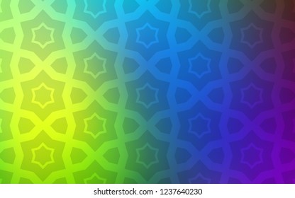 Light Multicolor vector template with sky stars. Glitter abstract illustration with colored stars. Best design for your ad, poster, banner.