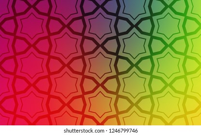 Light Multicolor vector template with sky stars. Decorative illustration with stars on abstract template. Template for sell phone backgrounds.