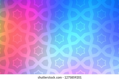 Light Multicolor vector template with sky stars. Glitter abstract illustration with colored stars. Smart design for your business advert.