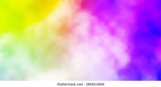 Light Multicolor vector template with sky, clouds. Colorful illustration with abstract gradient clouds. Colorful pattern for appdesign.