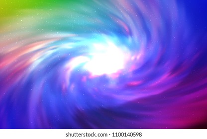 Light Multicolor vector template with space stars. Shining illustration with sky stars on abstract template. Smart design for your business advert.