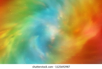 Light Multicolor vector template with space stars. Modern abstract illustration with Big Dipper stars. Pattern for astronomy websites.