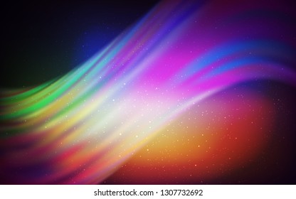 Light Multicolor vector template with space stars. Glitter abstract illustration with colorful cosmic stars. Template for cosmic backgrounds.