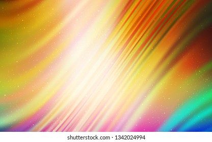 Light Multicolor vector template with space stars. Glitter abstract illustration with colorful cosmic stars. Best design for your ad, poster, banner.