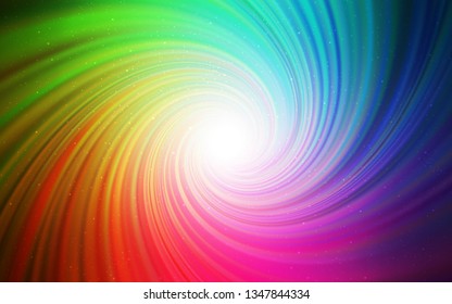 Light Multicolor vector template with space stars. Blurred decorative design in simple style with galaxy stars. Template for cosmic backgrounds.