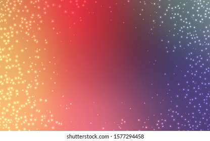 Light Multicolor vector template with space stars. Blurred decorative design in simple style with galaxy stars. Template for cosmic backgrounds.