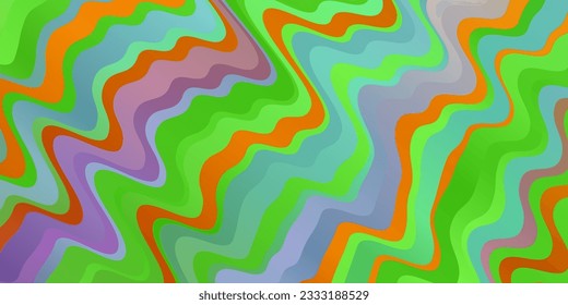 Light Multicolor vector template with wry lines. Bright sample with colorful bent lines, shapes. Template for your UI design.