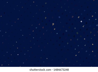 Light Multicolor vector texture with ABC characters. Colored alphabet signs with gradient on white background. Template for lettering, typography.