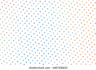 Light Multicolor vector texture with ABC characters. Abstract illustration with colored latin alphabet. Pattern for booklets, leaflets of education.