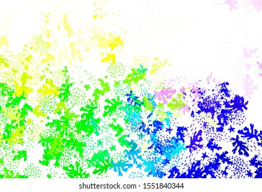 Light Multicolor vector texture with abstract forms. Colorful chaotic forms with gradient in modern style. Background for a cell phone.